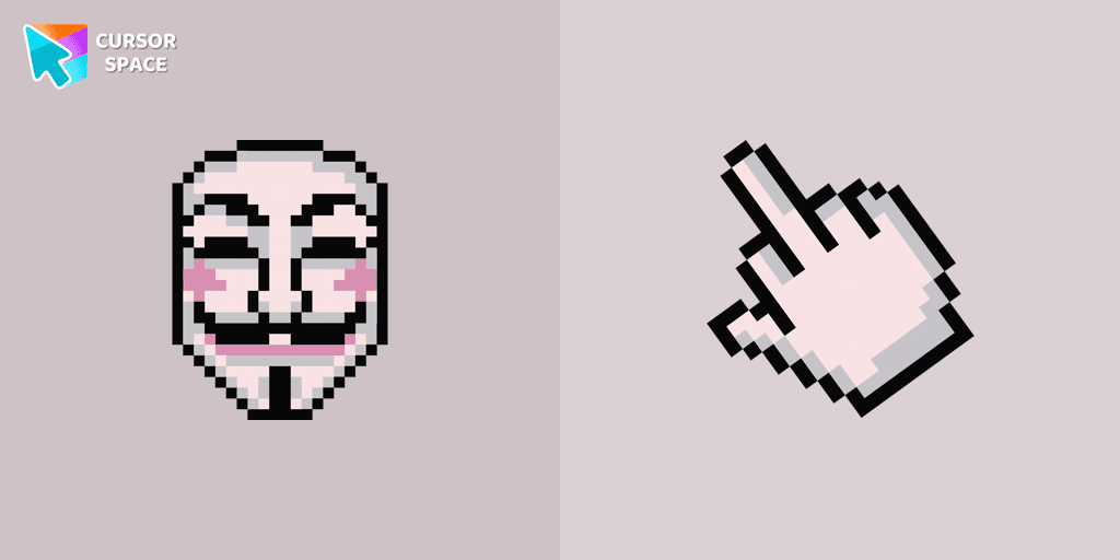 The Guy Fawkes Mask Pixel cursor