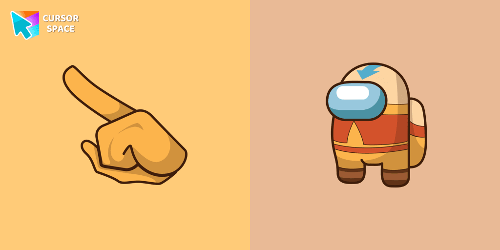 Among Us Avatar Aang Character cursor pack